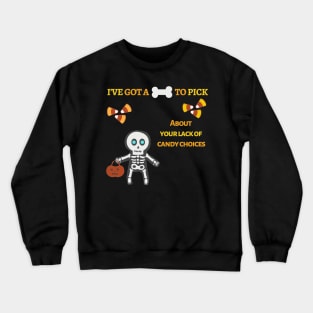 Halloween Trick or Treat Skeleton Crewneck Sweatshirt